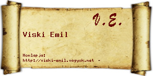Viski Emil névjegykártya